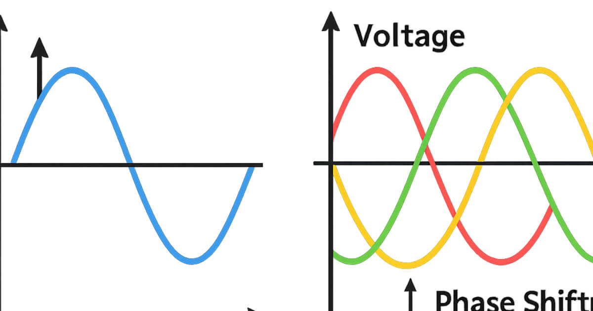 単相と三相の違いとは？電気初心者向けにやさしく解説