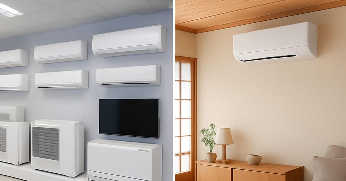 エアコンの家電量販店モデルと住宅設備モデルの違いと選び方