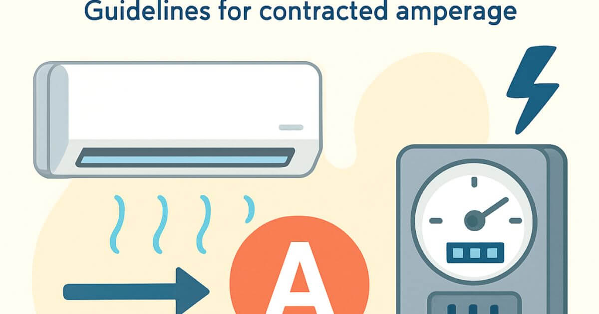 エアコンは何アンペア必要？契約アンペアの目安。