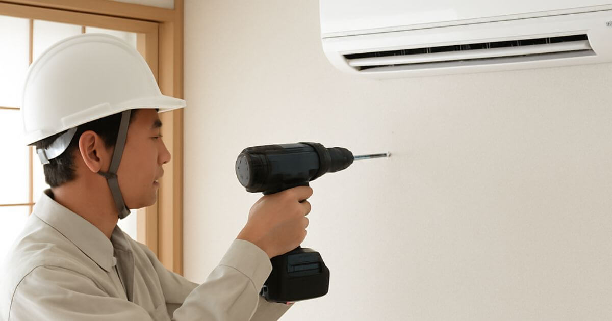 エアコン穴あけ工事とは？費用や流れを解説